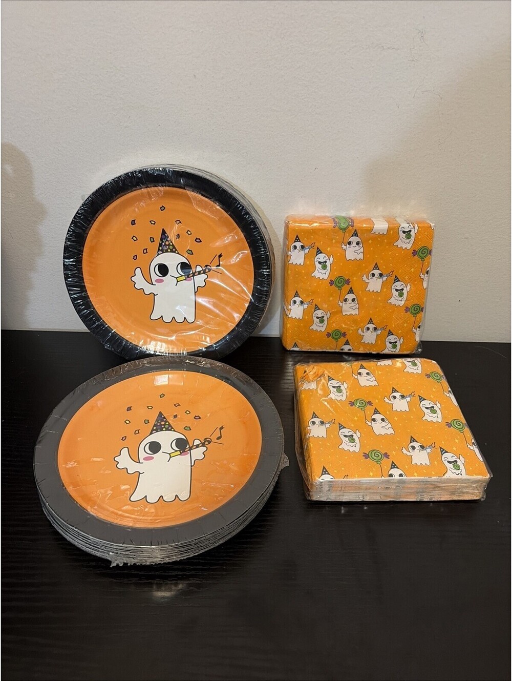 Halloween Ghosts Party Paper Plates And Napkin Sets. 60 Of Each